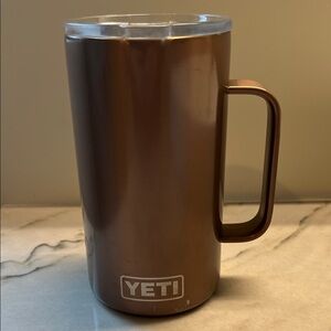 24 oz Brown Yeti Insulated Travel Mug with Handle